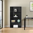 Prado 60 inch 4 Black Shelf Bookcase in Engineered Wood