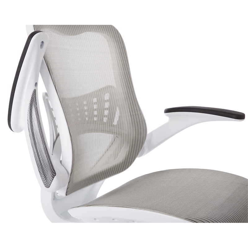 Riley Office Chair with White Mesh Fabric Seat and Back
