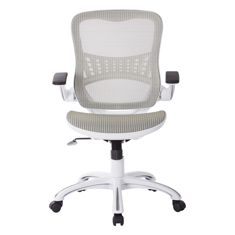 Riley Office Chair with White Mesh Fabric Seat and Back