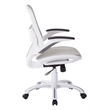 Riley Office Chair with White Mesh Fabric Seat and Back