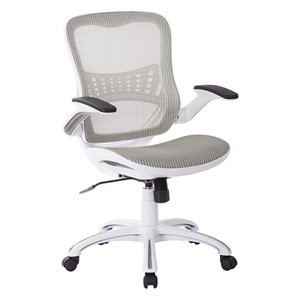 Riley Office Chair with White Mesh Fabric Seat and Back