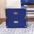 Wellington 2 Drawer Cabinet in Lapis Blue Fully Assembled