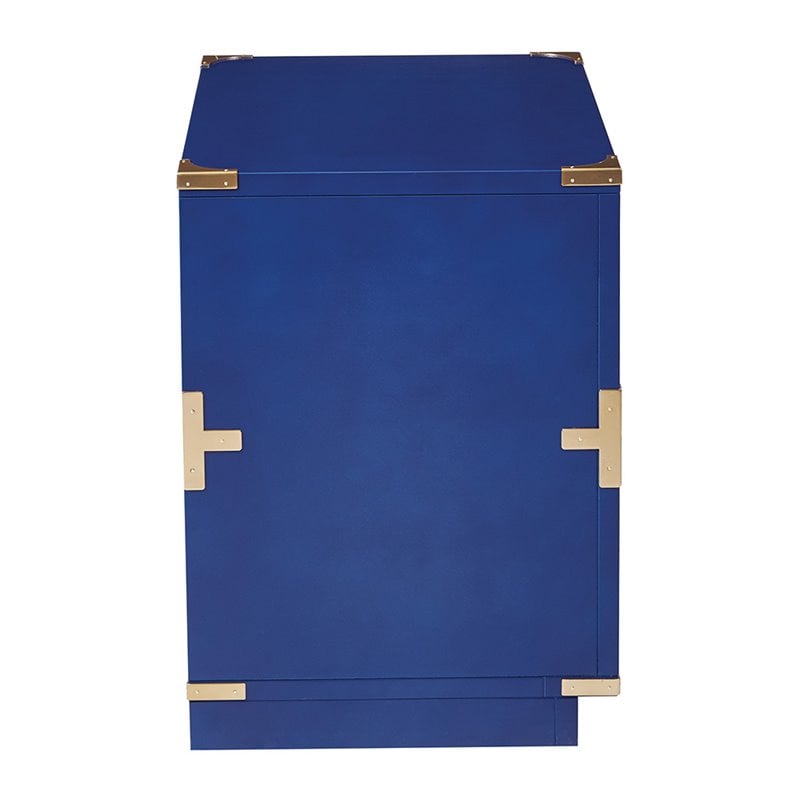 Wellington 2 Drawer Cabinet in Lapis Blue Fully Assembled