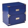 Wellington 2 Drawer Cabinet in Lapis Blue Fully Assembled