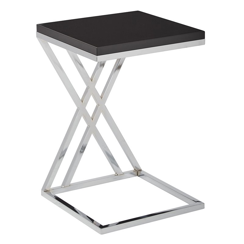 Office Star Work Smart And Ave Six End Table In Black Chrome Office Star Work Smart And Ave Six End Table In Black Chrome