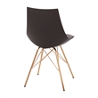 Oakley Chair in Black Faux Leather with Gold Chrome Base