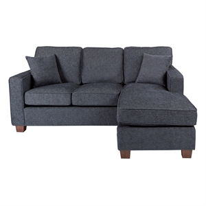 russell fabric sectional with 2 pillows