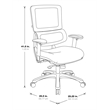 Vertical Black Mesh Back Chair with Shiny Black Base