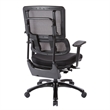 Vertical Black Mesh Back Chair with Shiny Black Base