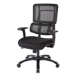 Vertical Black Mesh Back Chair with Shiny Black Base