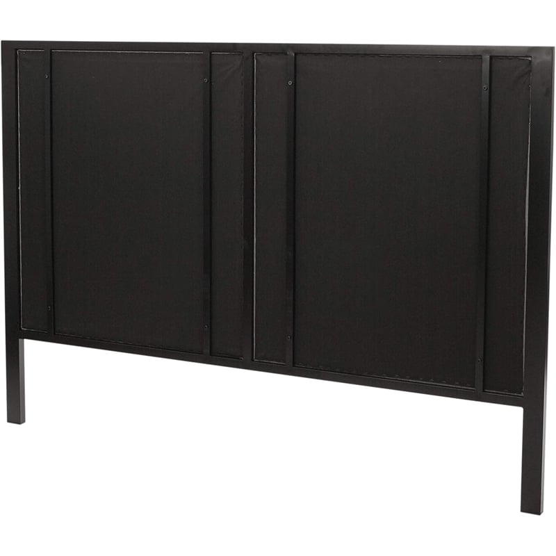 OSP Designs Braydon Queen Headboard-Footboard Oak Laminate/Matte Black Coating