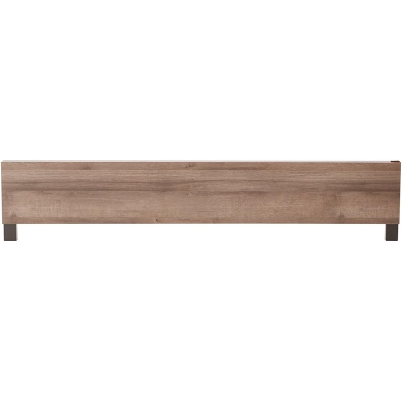 OSP Designs Braydon Queen Headboard-Footboard Oak Laminate/Matte Black Coating