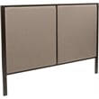 OSP Designs Braydon Queen Headboard-Footboard Oak Laminate/Matte Black Coating