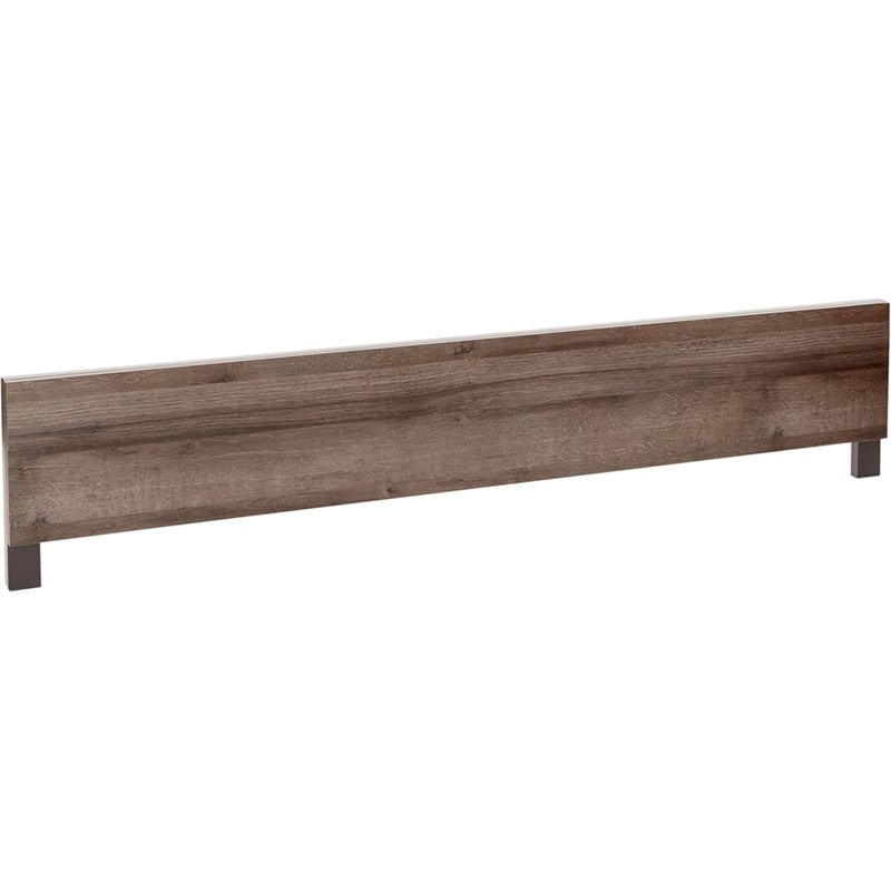 OSP Designs Braydon Queen Headboard-Footboard Oak Laminate/Matte Black Coating