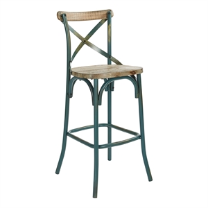 somerset 30 metal bar stool with back in antique tourquoise green