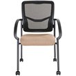 ProGrid Back Visitors Chair in Tracery Khaki Beige Fabric
