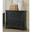 Farmhouse Basics 3 Drawer Chest in Rustic Black by OSP Home Furnishings