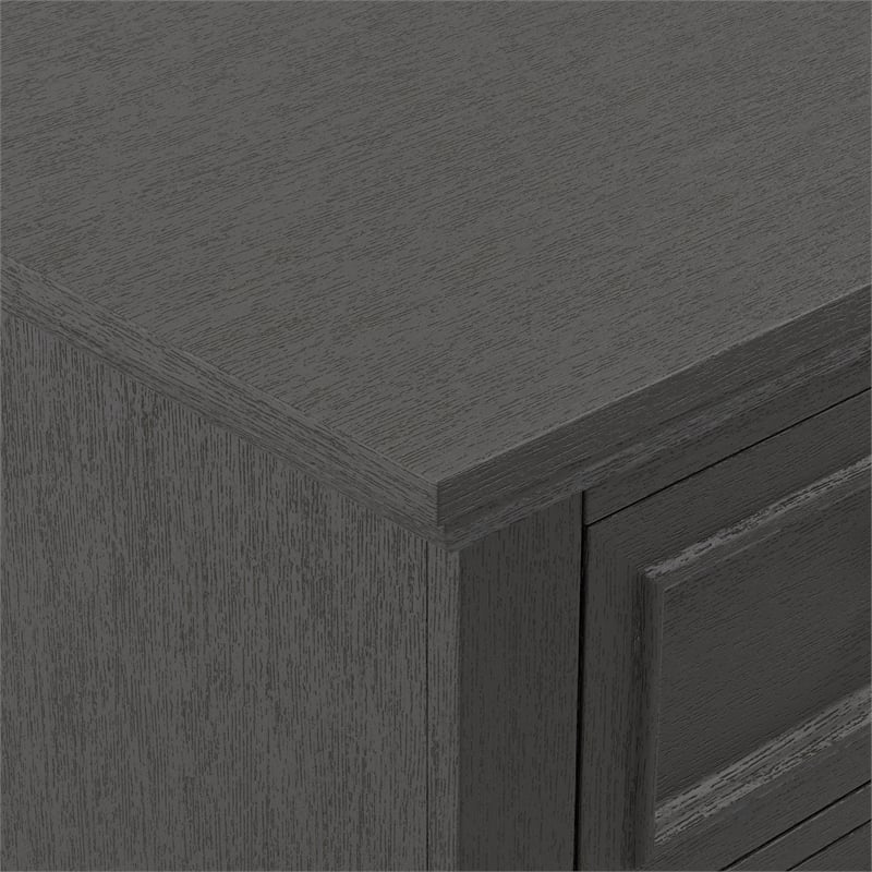 Farmhouse Basics 3 Drawer Chest in Rustic Black by OSP Home Furnishings