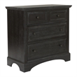 Farmhouse Basics 3 Drawer Chest in Rustic Black by OSP Home Furnishings