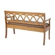 Coventry Storage Bench in Distressed Toffee Brown Frame & Latte Seat Cushion