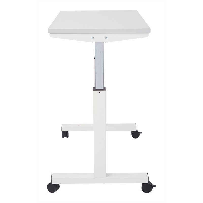 Pro Line II HAT White Mobile Adjustable Height Standing Desk HAT602411