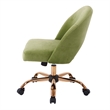 Lula Office Chair in Garden Green Fabric with Rose Gold Base