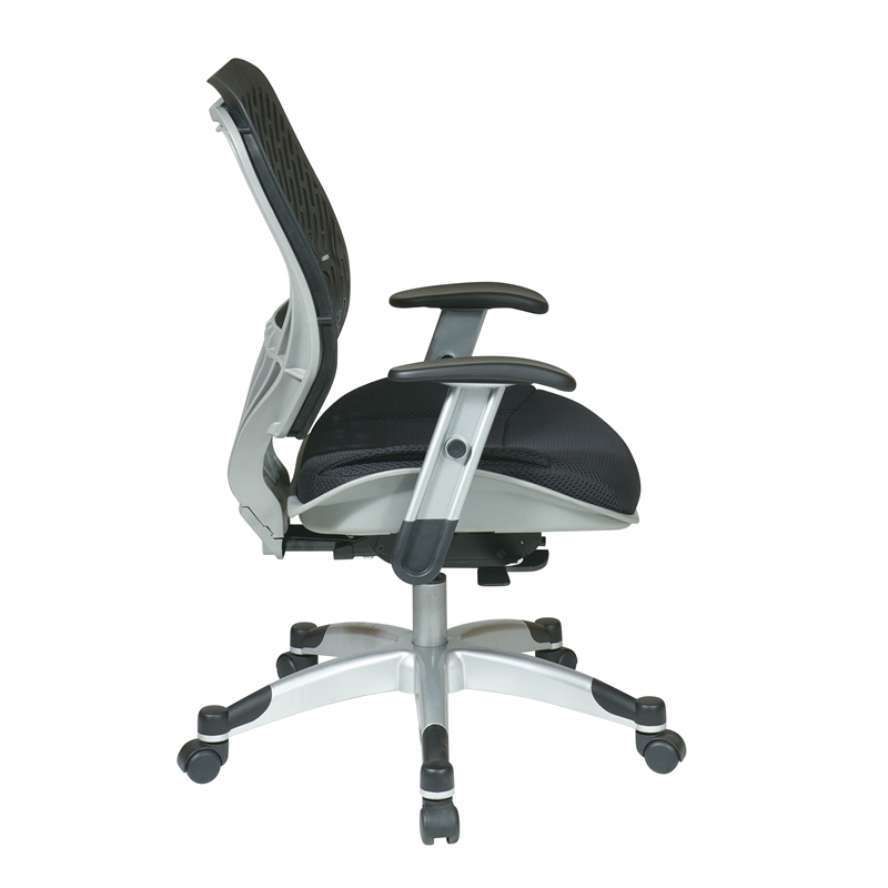 Unique Self Adjusting Raven Black Fabric SpaceFlex Managers Chair