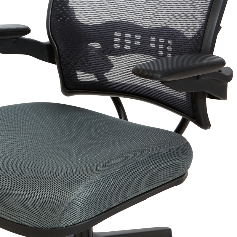 Deluxe Chair with AirGrid Back and Gray Mesh Fabric Seat