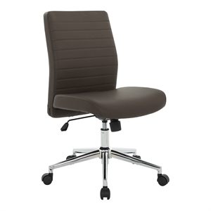 mid-back bonded leather managers chair with chrome finish base