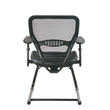 AirGrid Seat and Back Deluxe Visitors Guest Chair in Black Fabric