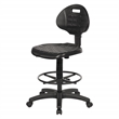 Black Plastic Urethane Intermediate Drafting Chair with Adjustable Footrest
