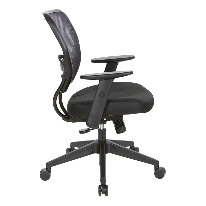Space Seating 24/7 Intense Use Office Chair Breathable Air Grid in Black Fabric