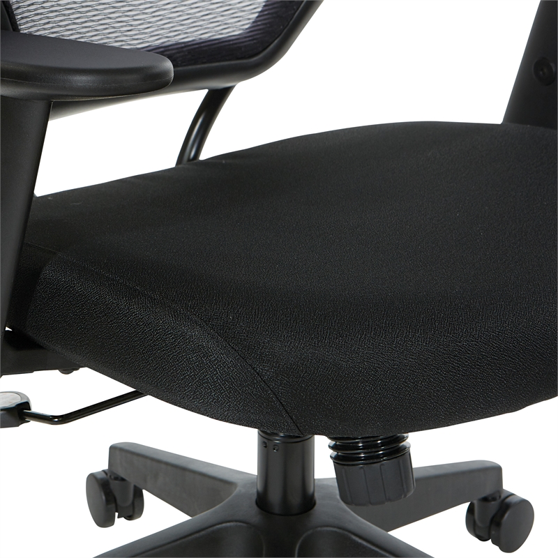 Space Seating 24/7 Intense Use Office Chair Breathable Air Grid in Black Fabric