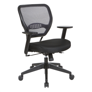 Space Seating 24/7 Intense Use Office Chair Breathable Air Grid in Black Fabric
