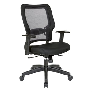 Space Seating 24/7 Intense Use Office Chair Breathable Air Grid in Black Fabric