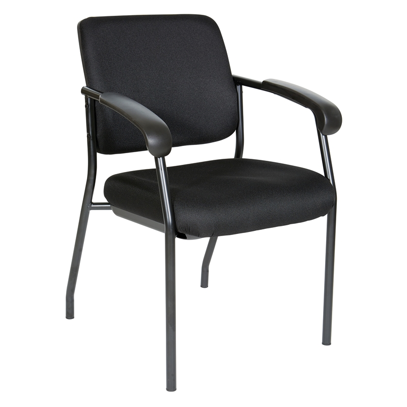 Visitor's Chair Black Frame with Padded Arms | Cymax Business