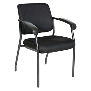 visitor's chair black frame with padded arms