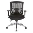Contoured Black Plastic Back Manager's Chair
