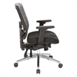 Contoured Black Plastic Back Manager's Chair