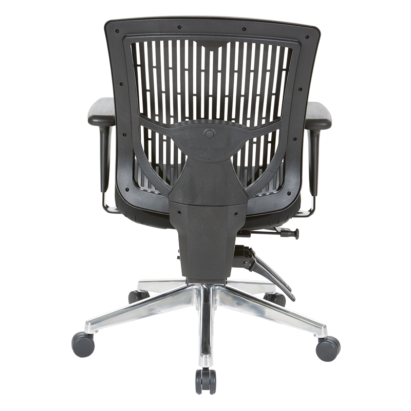 Contoured Black Plastic Back Manager's Chair