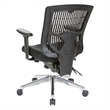 Contoured Black Plastic Back Manager's Chair