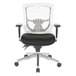 Contoured White Plastic Back Manager's Chair