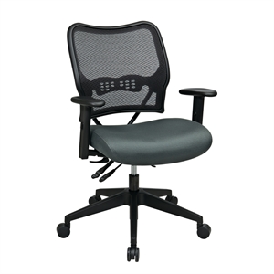 deluxe chair with air grid  back and gray mesh fabric seat