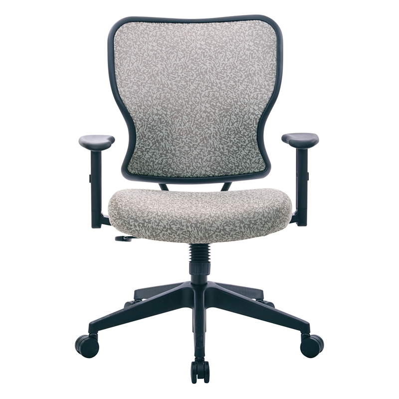 Latte Fabric Deluxe 2 to 1 Mechanical Height Adjustable Arms Chair