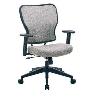 Deluxe 2 to 1 Mechanical Chair in Gray Fabric with Adjustable Arms