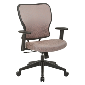 Deluxe  2 to 1 Mechanical Chair in Salmon Pink Fabric with Adjustable Arms