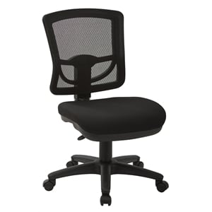 ProGrid Mesh Back Armless Task Chair with Padded Black FreeFlex Fabric Seat