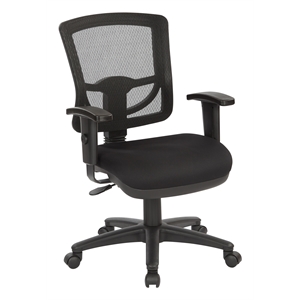 progrid mesh back task chair with padded black freeflex fabric seat