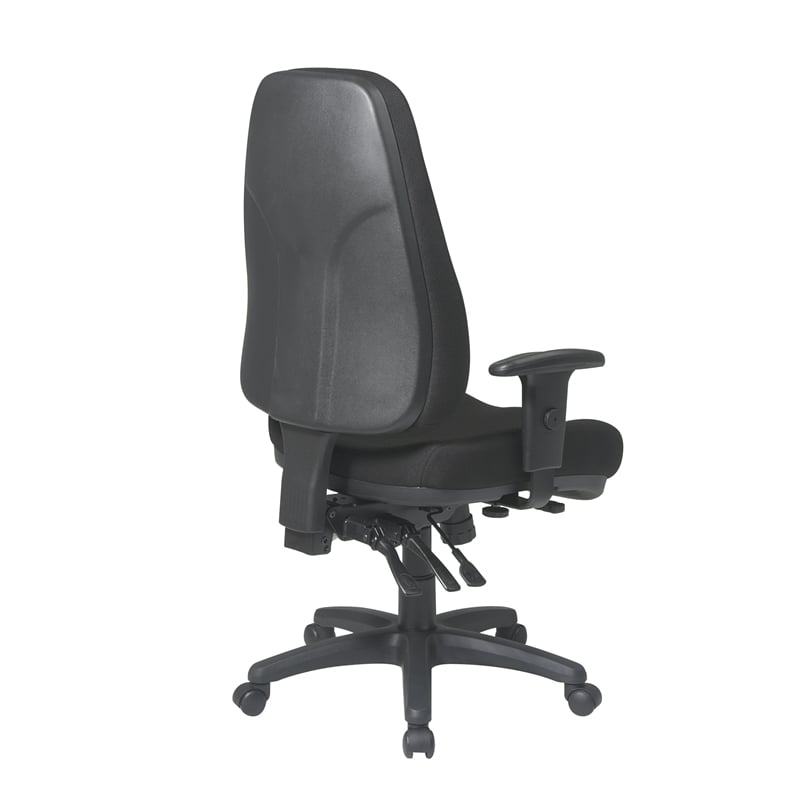 High Back Multi Function Ergonomic Chair in Black Fabric