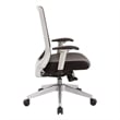 High Back Black Vertical Mesh Chair with Black Bonded Leather Seat